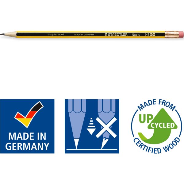 Staedtler Noris 122 Blyant m. viskelæder