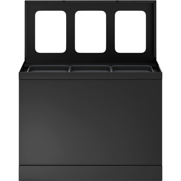 Bica Basic 830 Avfallsbehållare, 3x10 L, Antracit