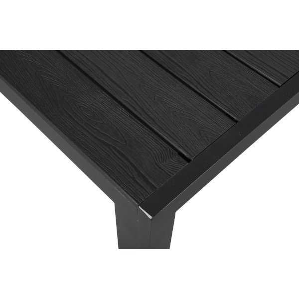 Noah havebord B90xL205xH75 cm sort nonwood/alu.