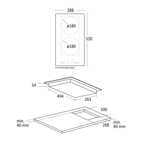 DEMO Scandomestic HOI30P1FLEX Induktionskogeplade