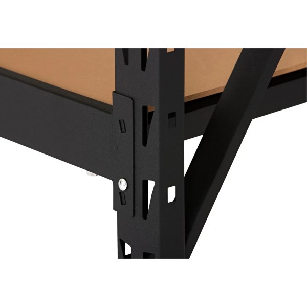 Stålreol m. 4 hylder, 600 kg, 180x180x45 cm