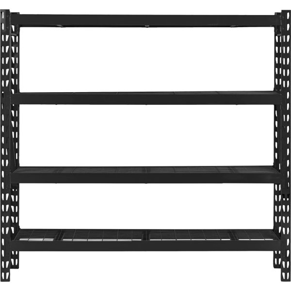 Stålreol m. 4 gitterhylder, 800 kg, 183x196x61 cm