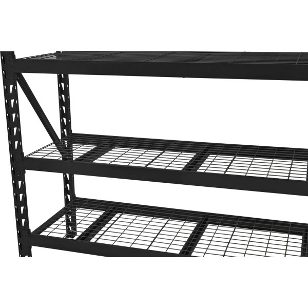 Stålreol m. 4 gitterhylder, 800 kg, 183x196x61 cm