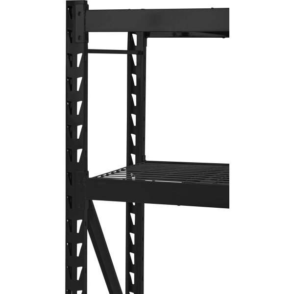 Stålreol m. 4 gitterhylder, 800 kg, 183x196x61 cm