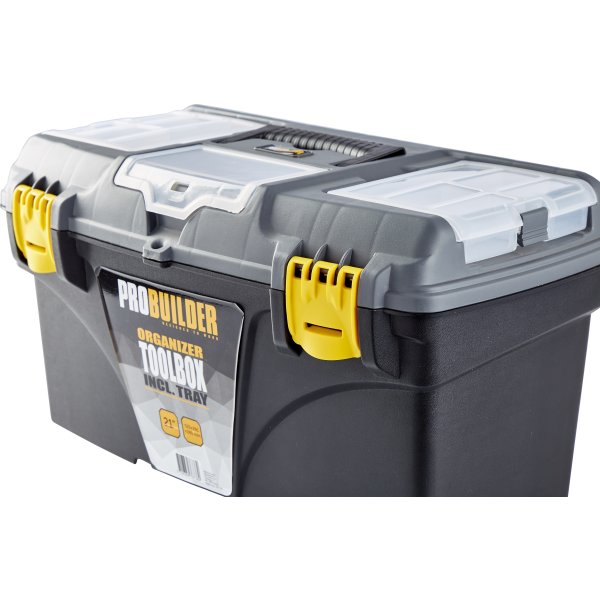 Probuilder værktøjskasse m/ organizer, 21"