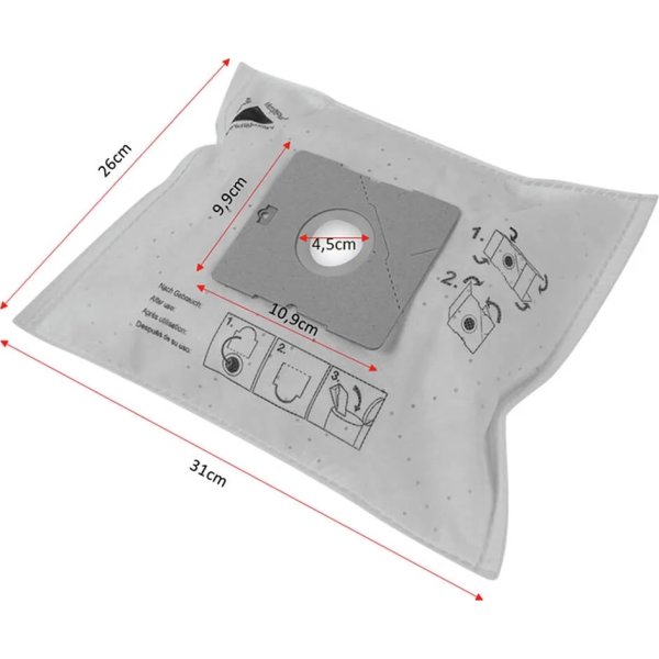 CLEANBAG Microfleece+ Dammsugarpåsar, 4 st.