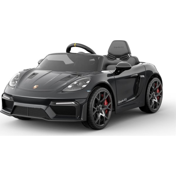 Elbil Porsche Spyder 718 RS børnebil, sort