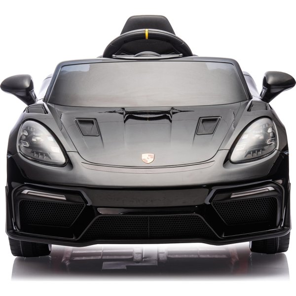 Elbil Porsche Spyder 718 RS børnebil, sort