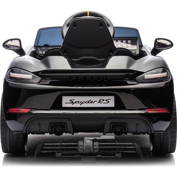 Elbil Porsche Spyder 718 RS børnebil, sort