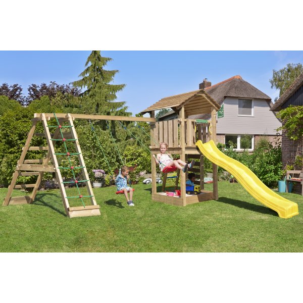 Jungle Gym Cottage 2.1 legetårn m/climb & rutsjeb.