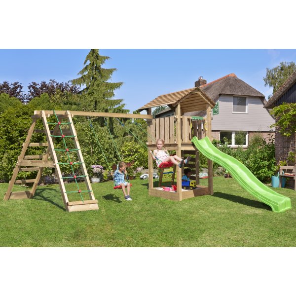 Jungle Gym Cottage 2.1 legetårn m/climb & rutsjeb.