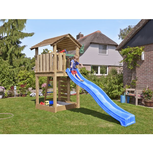 Jungle Gym Cottage 2.1 legetårn m/sand & rutsjeb.