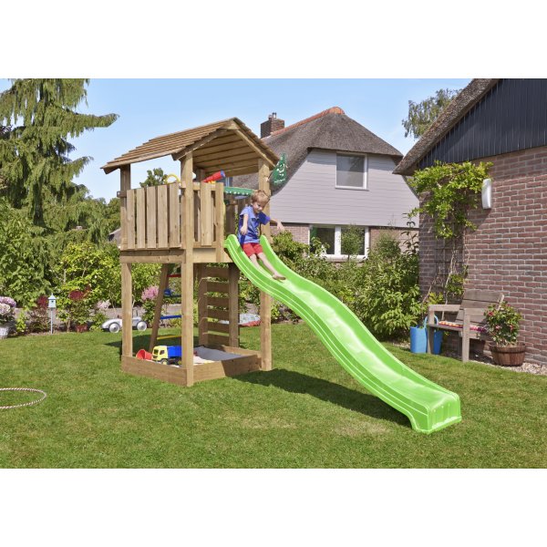 Jungle Gym Cottage 2.1 legetårn m/sand & rutsjeb.