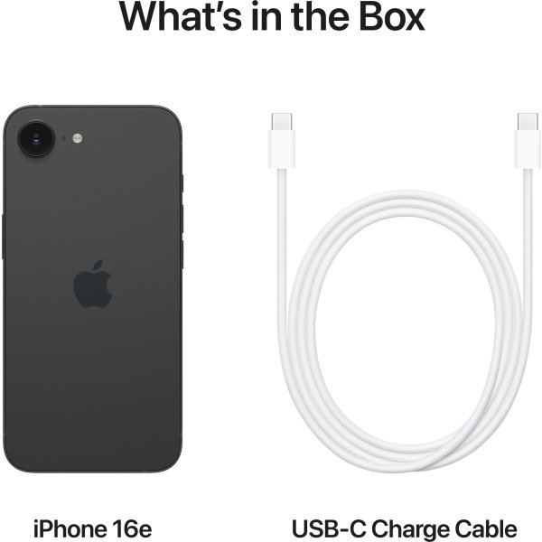 Apple iPhone 16e, 128GB, sort