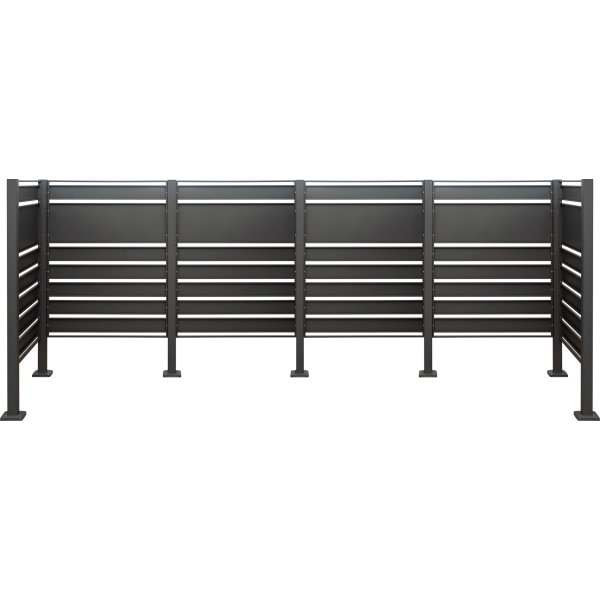 Renovationsskjuler t/4 affaldsbeholdere, antracit