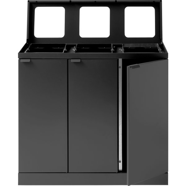 Bica Basic 870 Avfallsstation, 3x45 L, Antracit