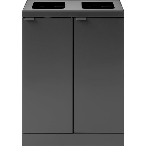 Bica Basic 871 Avfallsstation, 2x45 L, Antracit