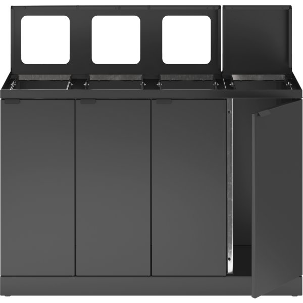 Bica Basic 883 Avfallsstation 4x45L/Lock, Antracit