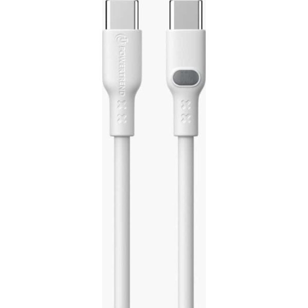 Powertrend Ladekabel USB-C til USB-C 2m, hvid