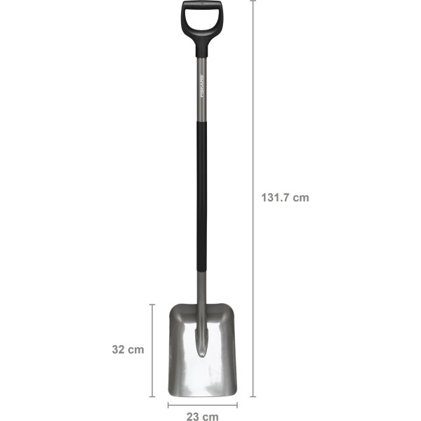 Fiskars Ergonomic Skovl, grå, 131,7 cm.