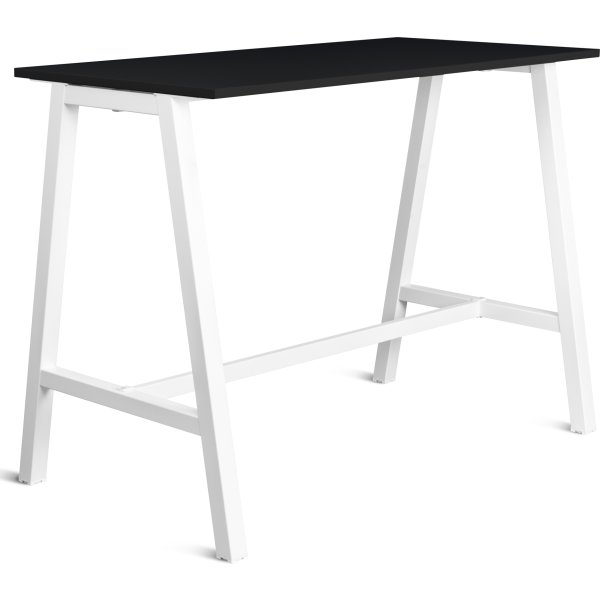 Talk Högbord, vit ram/svart laminat, 140x70 cm