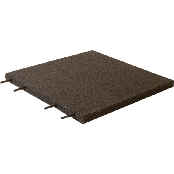 NORDIC PLAY Gummiflise 50x50x3 cm, sort, 30 stk.