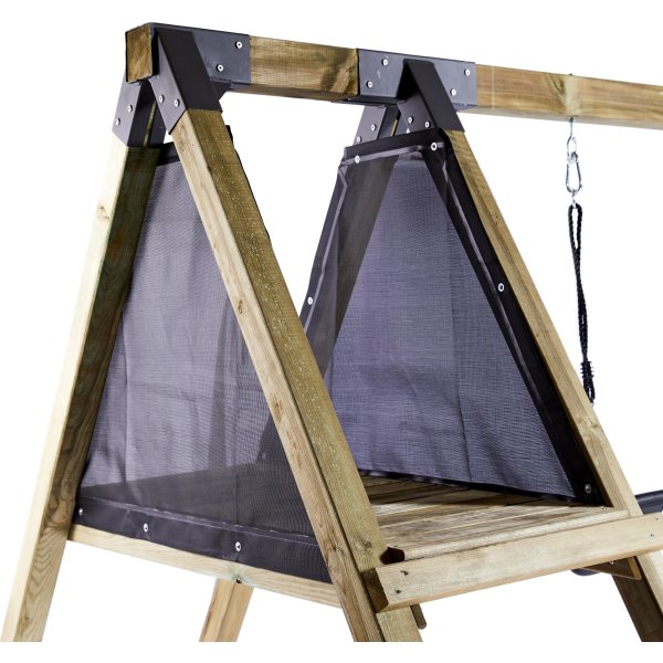 NORDIC PLAY gyngestativ m/gynger & grøn rutsjebane