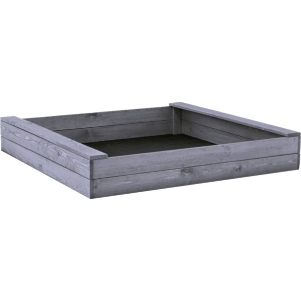 NORDIC PLAY Sandkasse, 120 x 120 cm, grå