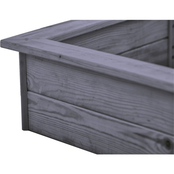 NORDIC PLAY Sandkasse, 6-kantet, grå