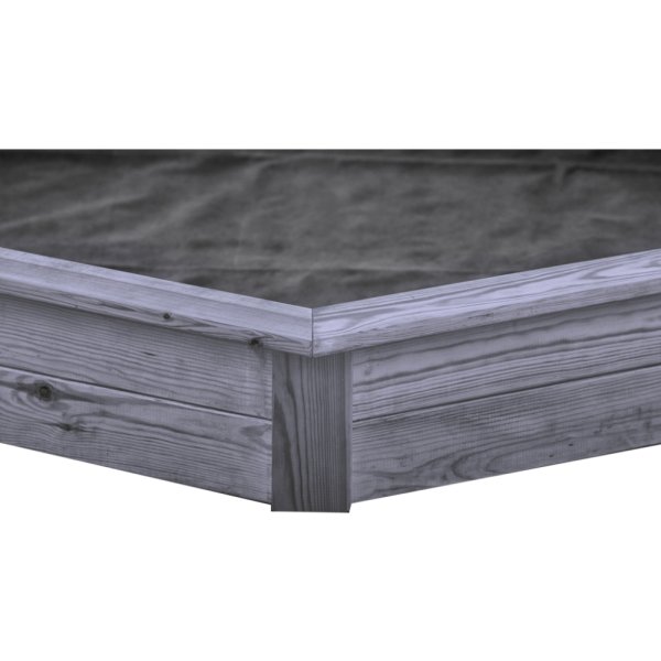 NORDIC PLAY Sandkasse, 6-kantet, grå