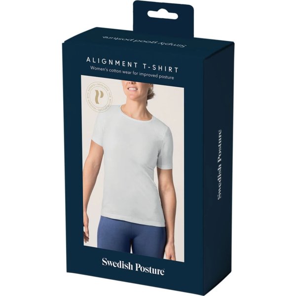 Swedish Posture T-shirt Dame Posture, hvid, M