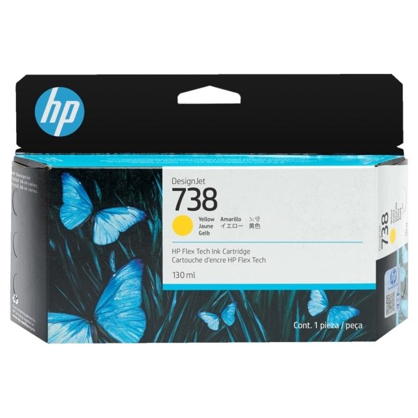 HP 738 DesignJet blækpatron, 300 ml, gul