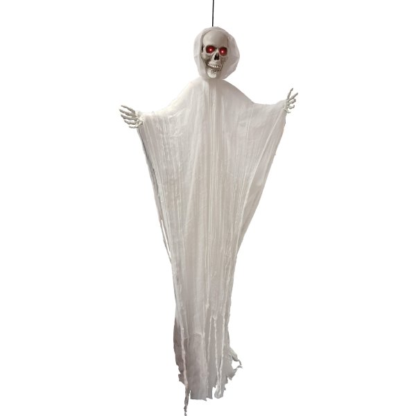 Hængende Spøgelsesskelet m. Lys/Lyd, H140 cm