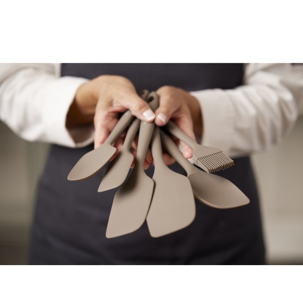 Blomsterbergs Grydeske, sillikone, 21 cm, latte