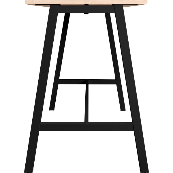 Talk Højbord, sort stel/eg laminat, 180x70 cm