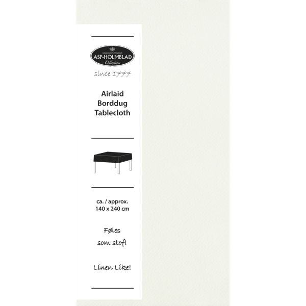 Foldedug, Airlaid, 140x240 cm, Hvid