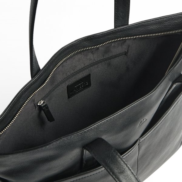 Markberg Molina Shopper, zero waste læder, sort