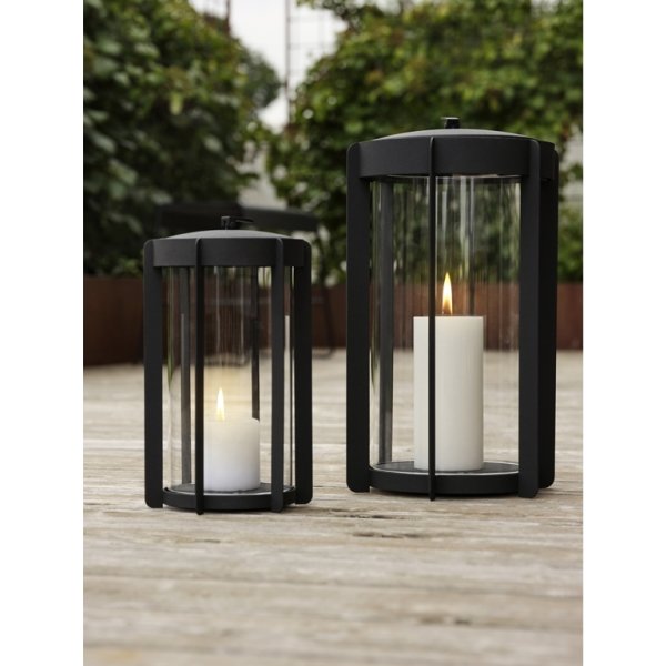 Zone Firefly Lanterne, m. glas, H25 cm, sort stål