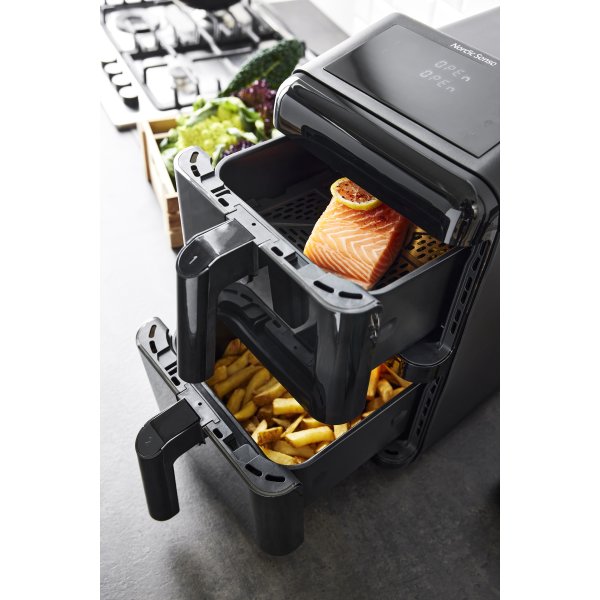 Nordic Sense Airfryer, 2 skuffer, 11,6 liter 2900w