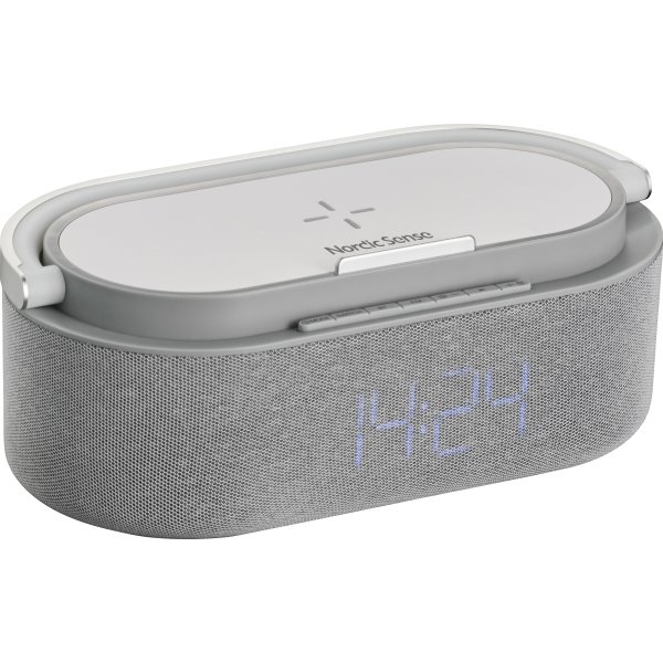 Nordic Sense Vækkeur, m. lys og Bluetooth, grå