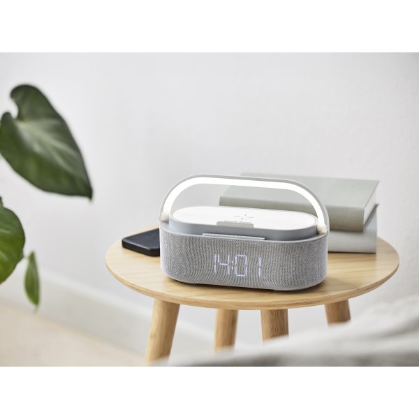 Nordic Sense Vækkeur, m. lys og Bluetooth, grå