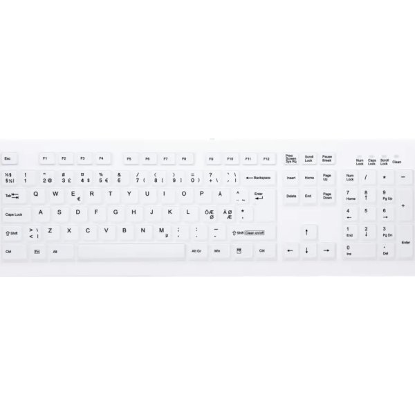 Cherry AK-C8100 medicinsk tastatur, hvid