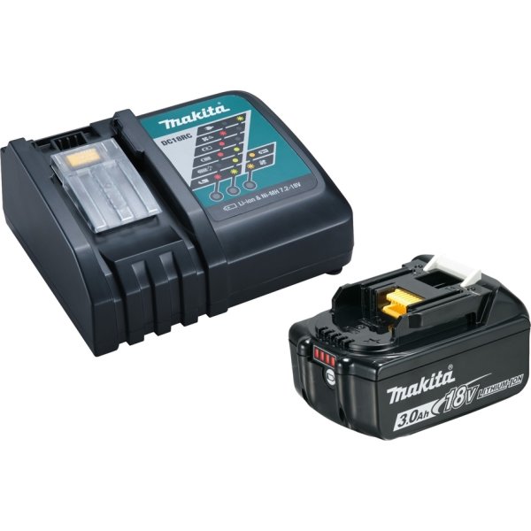Makita Batteripakke 1 X BL1830B + 1 X DC18RC