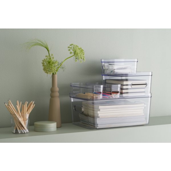Compact Clear Opbevaringsboks Slim, 1,3 L