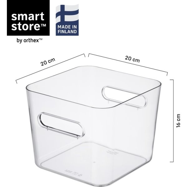 Compact Clear Opbevaringsboks Square L, 4,7 L