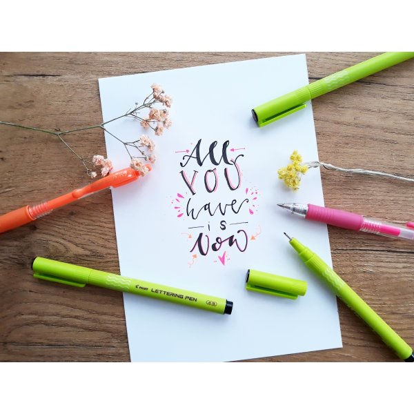Pilot Lettering Pen Fineliner | B | Sort
