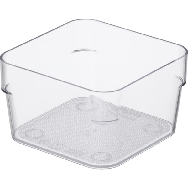 Compact Sort Opbevaringsboks, klar, 10x10cm