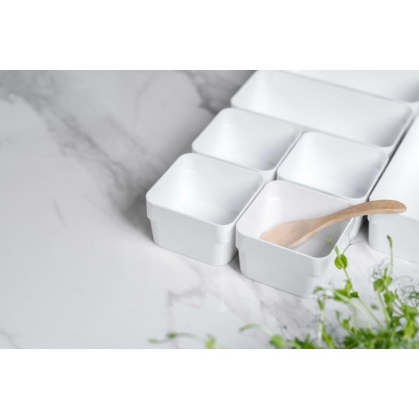 Compact Sort Opbevaringsboks, hvid, 10x10cm