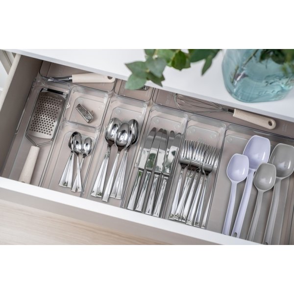 Compact Sort Opbevaringsboks, klar, 40x10cm