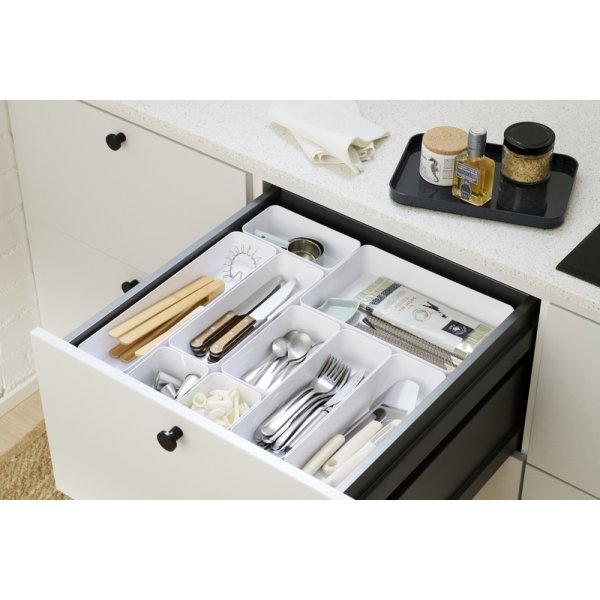 Compact Sort Opbevaringsboks, hvid, 40x10cm
